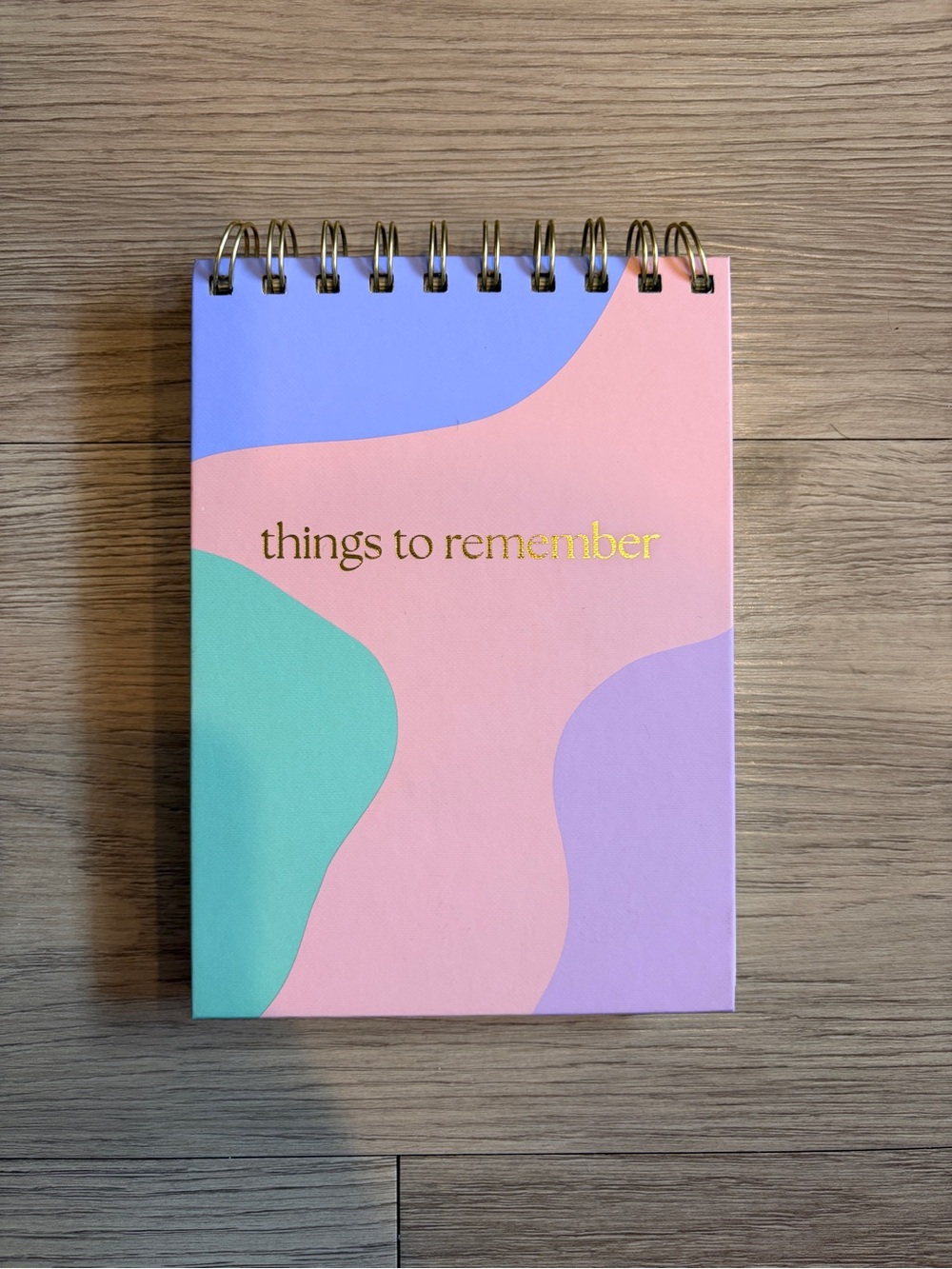 Things to Remember Spiral Notebook - Pink, Purple, Mint, Blue